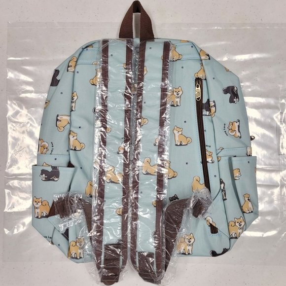 Waterproof Shiba Inu Large Backpack School Travel - Picture 7 of 11